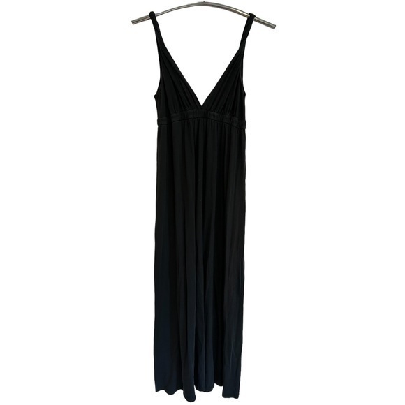 GYPSY | WOMENS LONG FLOWY BLACK HIPPIE DRESS - Picture 1 of 3